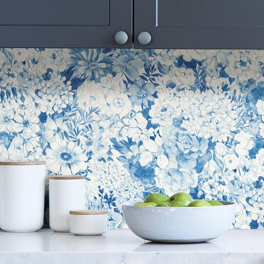 NuWallpaper Indigo Empress Garden Peel & Stick Wallpaper